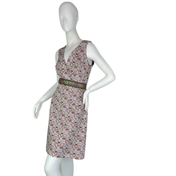 Avova Anthology Dublin Sleeveless V-Neck Dress Afican Animal Print Size Small - Picture 5 of 11